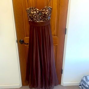 Strapless prom dress